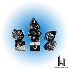 Halfsies Dice: Glitter Edition Black